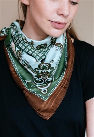 VINTAGE 70S BOHO PATTERNED PRINT SCARF