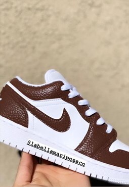 Custom Jordan  1 Lows Brown Colorway