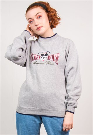 DISNEY MICKEY MOUSE VINTAGE 90'S GREY SWEATSHIRT