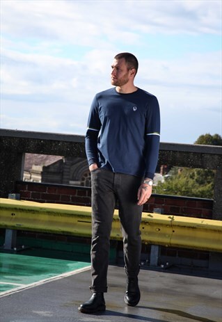 LONG SLEEVE NAVY BLUE STRIPE TSHIRT