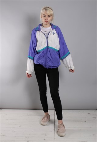 VINTAGE 80S EMBROIDERED SHELL JACKET