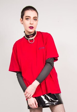 ADIDAS VINTAGE 90'S RED T-SHIRT