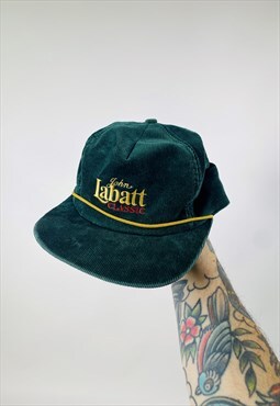 Vintage 90s John Labatt classic Corduroy Embroidered Hat Cap