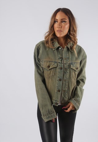 VINTAGE DENIM JACKET OVERSIZED FITTED UK 12 M (HDY)