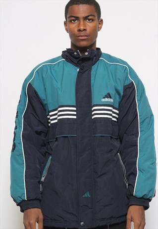 VINTAGE ADIDAS FLEECE LINED REVERSIBLE JACKET