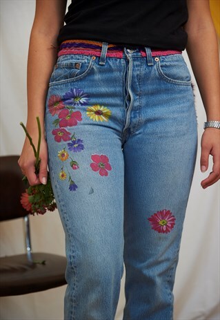 VINTAGE REWORKED CUSTOMED DENIM 501 LEVI'S JEANS
