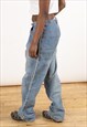 VINTAGE C & Q BAGGY JEANS WOMEN'S LIGHT BLUE