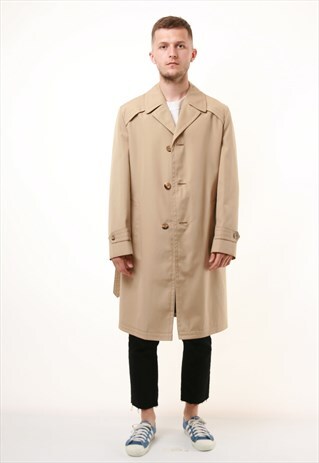 90S VINTAGE RARE OLDSCHOOL LIGHTWEIGHT TRENCH COAT 14700