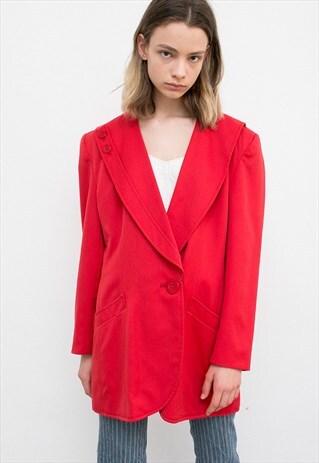 VINTAGE WOMAN'S RED CLASSIC BLAZER