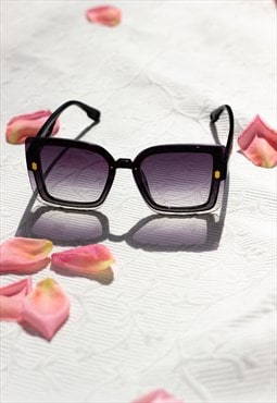Black Front Lens Glitter Butterfly Sunglasses