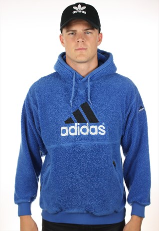 VINTAGE 90S ADIDAS HOODED FLEECE