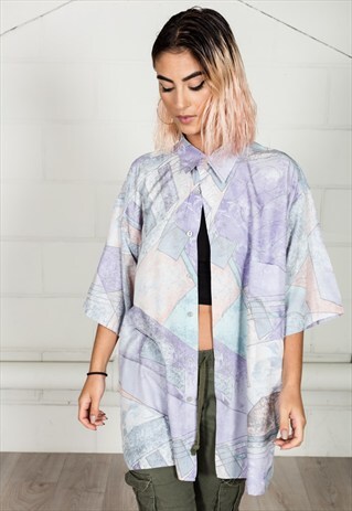 VINTAGE AZTEC SHORT SLEEVE PATTERN UNISEX SHIRT