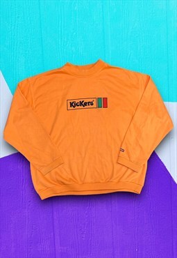 Vintage Kickers Embroidered Spell Out Sweatshirt 