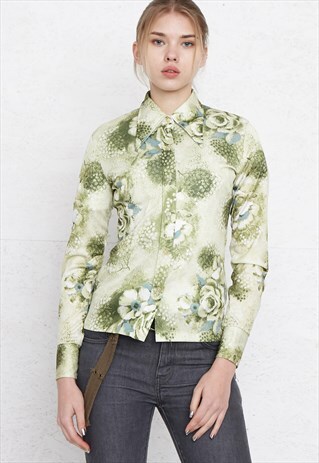 VINTAGE GREEN LONG SLEEVE SHIRT