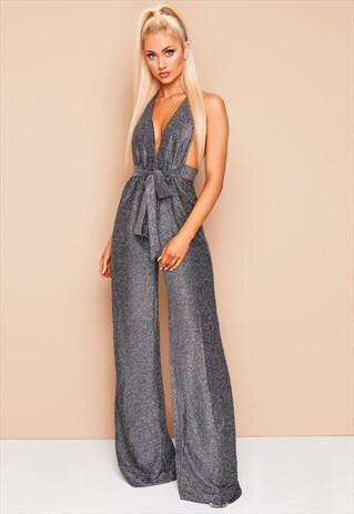 SOPHIA WIDE LEG GLITTER JUMPSUIT