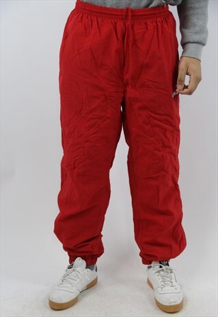 VINTAGE LOTTO RED SHELL TRACKSUIT BOTTOMS