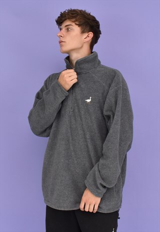 G&G UNISEX STONE 1/4 ZIP GOOSE FLEECE