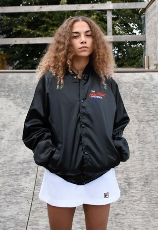 VINTAGE AMERICANA EMBROIDERED BOMBER JACKET