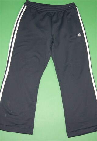 VINTAGE ADIDAS 00S Y2K 3 STRIPE GYM TRACKSUIT PANTS BOTTOMS
