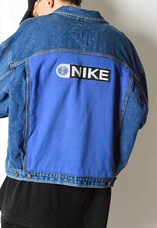 REWORKED KALEIDOO VINTAGE 90S DENIM JACKET X NIKE