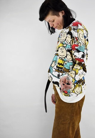 VINTAGE 90S PEANUTS SNOOPY CHARLIE BROWN PRINT SWEATSHIRT
