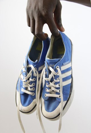 VINTAGE ADIDAS BLUE TRAINERS