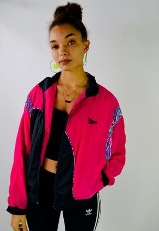 VINTAGE REEBOK EMBROIDERED 80'S WINDBREAKER SHELL JACKET