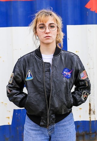 NASA VINTAGE PATCHWORK LEATHER JACKET
