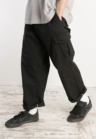 DICKIES CARGO COMBAT TROUSERS BLACK X435
