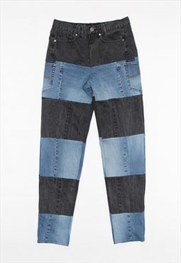 Repurposed Prisoner Stripe Patchwork Jeans