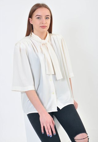 VINTAGE 80'S BLOUSE IN WHITE