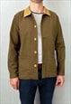 60s Style Workwear Chore Jacket Neutral Brown Corduroy 