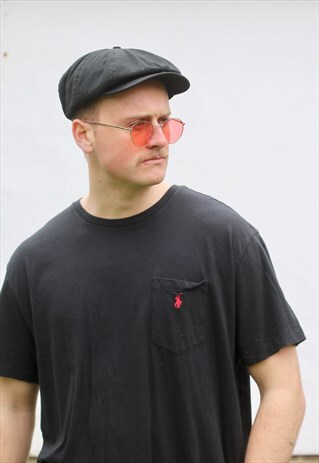 RALPH LAUREN USA JET BLACK MINIMALIST POCKET T SHIRT