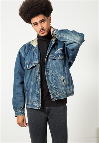 VINTAGE 80S DIESEL WINTER DENIM JACKET S1557