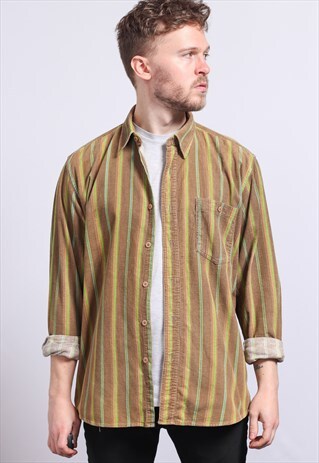 VINTAGE CORDUROY STRIPED SHIRT