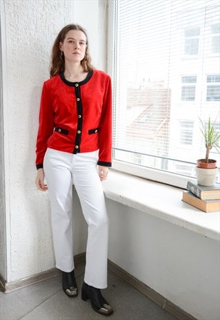 VINTAGE LAPIDUS RED VELVET JACKET