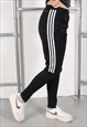 VINTAGE ADIDAS JOGGERS IN BLACK LOUNGE SPORTS TRACKIES XS