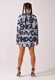 BLUE LETTER PRINT SHIRT