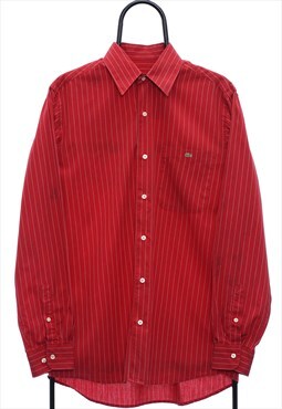 Vintage Lacoste Red Striped Shirt Mens