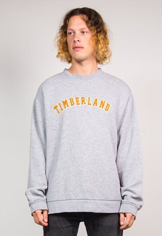 90'S VINTAGE GREY TIMBERLAND SWEATSHIRT JUMPER