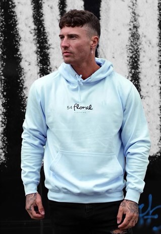 CENTRE LOGO PULLOVER HOODY - SKY BLUE