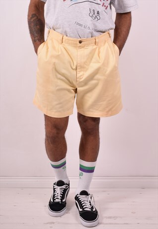 DOCKERS MENS VINTAGE SHORTS W33 YELLOW 90S