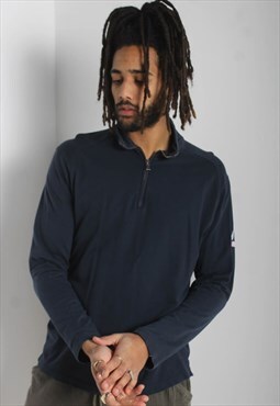 Vintage Nautica 1/4 Zip Sweatshirt Sweater - Blue 