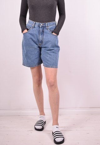 WOMENS VINTAGE DENIM SHORTS W28 BLUE 90S