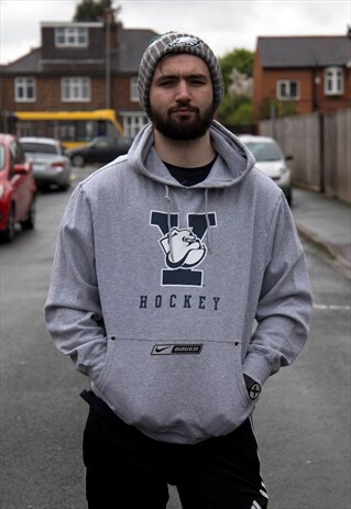 VINTAGE NIKE YALE HOCKEY USA COLLEGE HOODIE