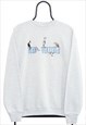 Vintage 90s Bird Watcher Grey Sweatshirt Mens