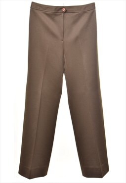 Olive Green Flared Trousers - W30