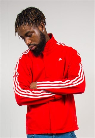 90'S ADIDAS VINTAGE RED TRACKSUIT JACKET
