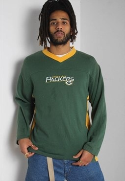 Vintage Green Bay Packers Embroidered Sweatshirt Green