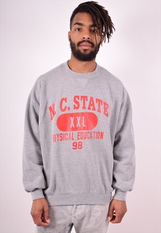 RUSSELL ATHLETIC MENS VINTAGE SWEATSHIRT JUMPER XXL GREY 90S
